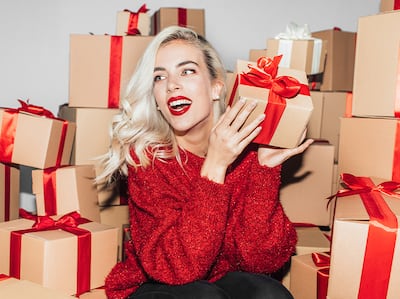 Woman with presents