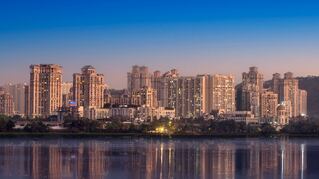 skyline of many buildings