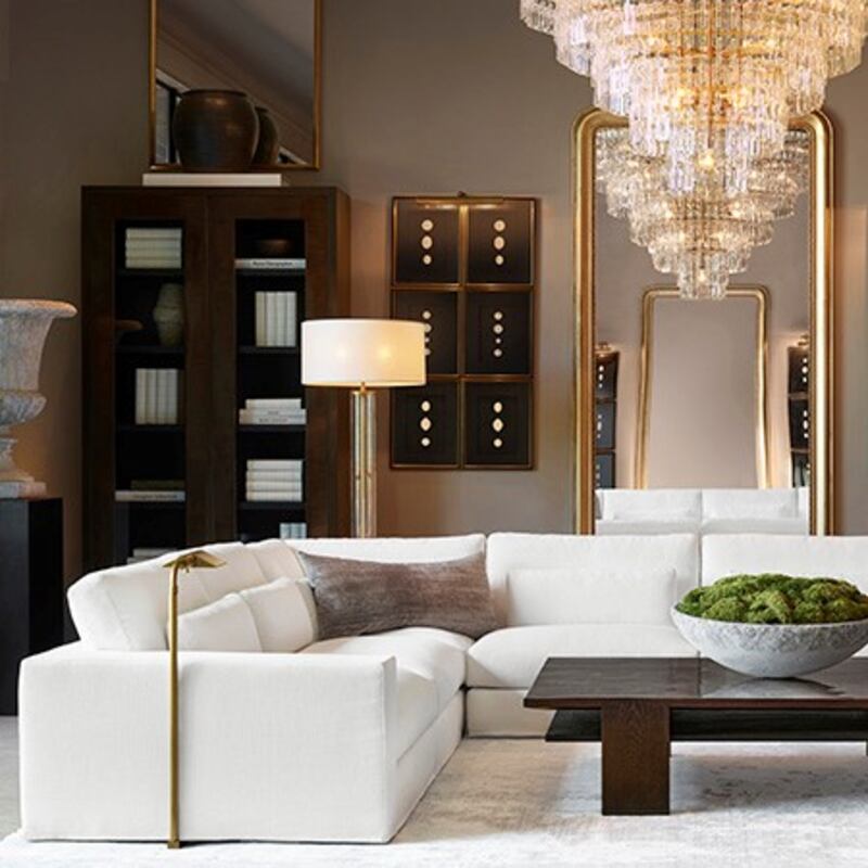 white couch in modern setting