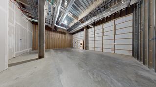 Interior lit warehouse space