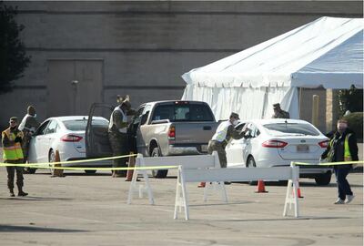 cars outside security entrance