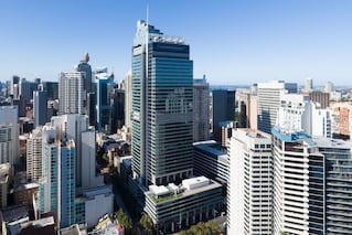 Skyline of office and commercial buildings