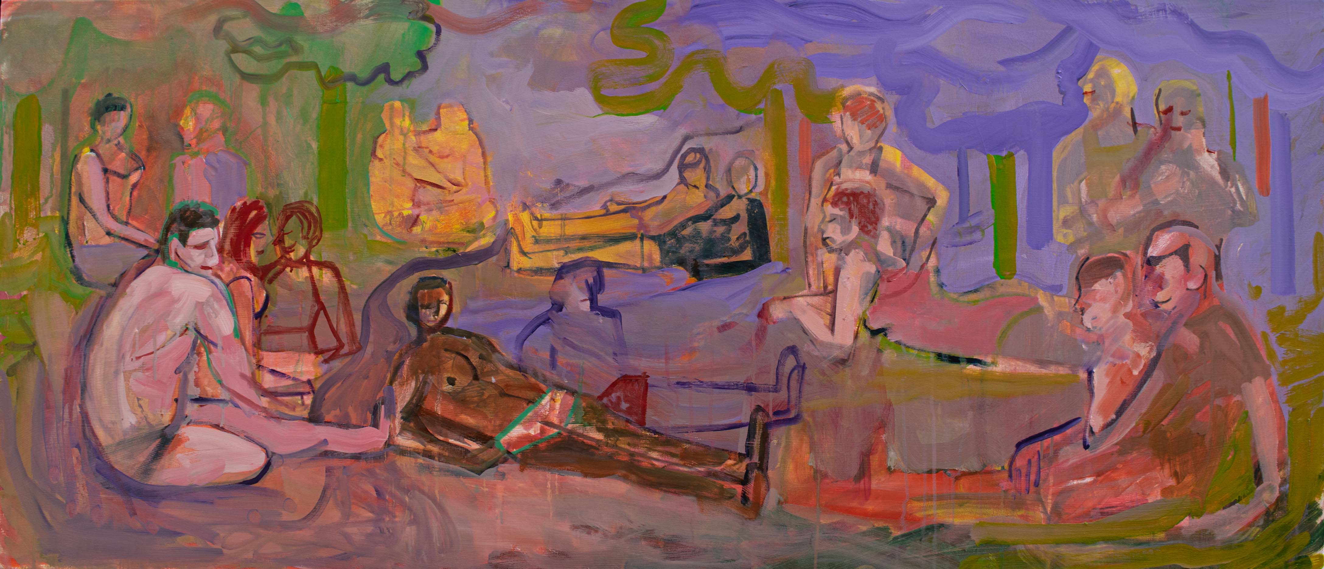 image of artwork of people at the beach