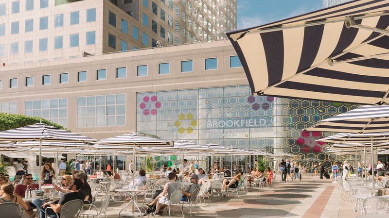 Exterior patio Brookfield Place New York