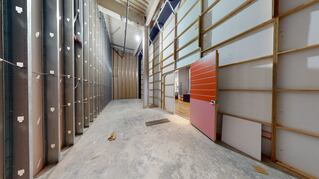 Narrow warehouse space