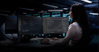 woman at computer