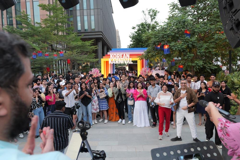 People gathered outdoors
