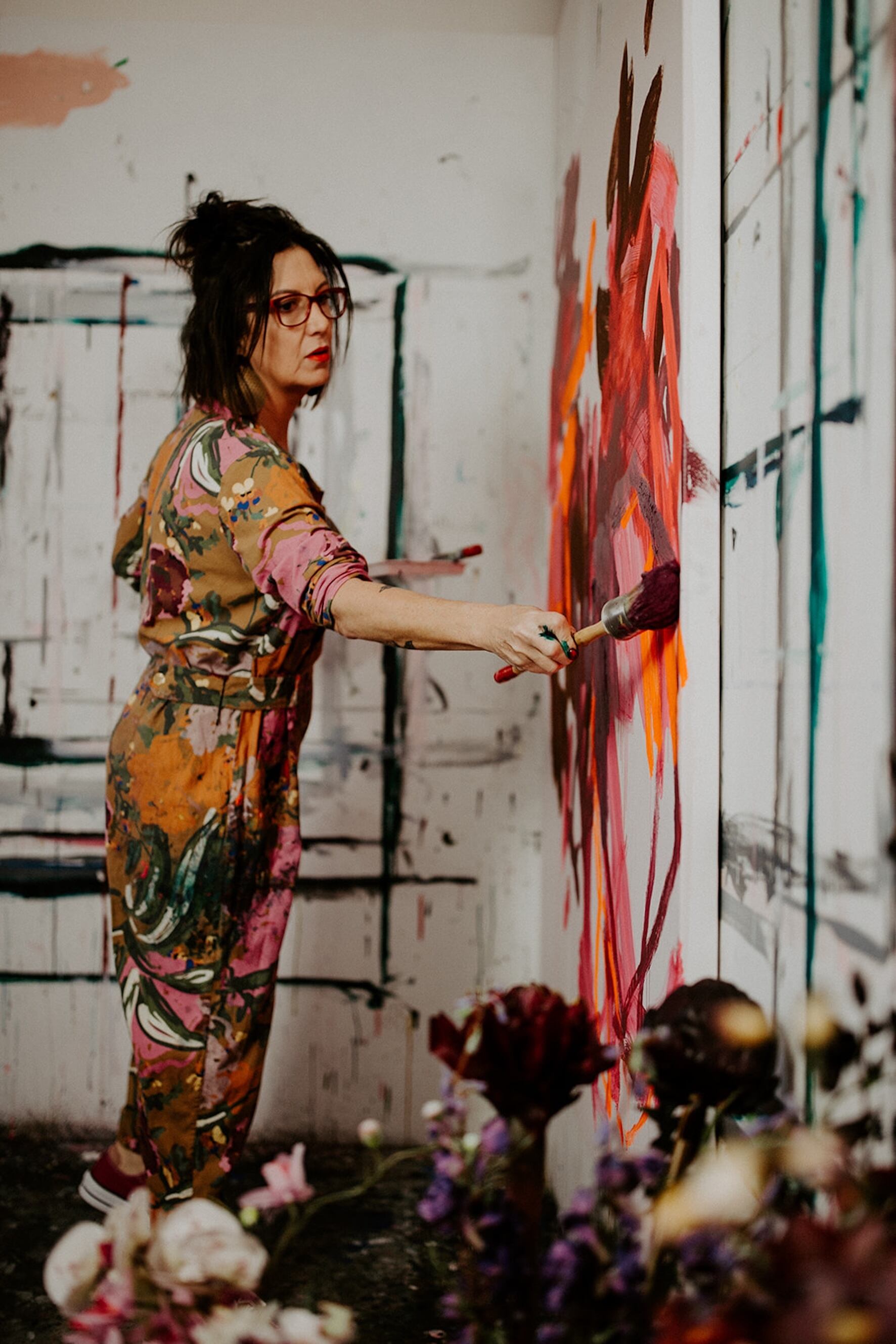 Woman painting
