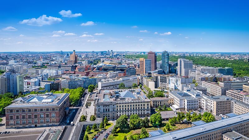 Overhead view of Potsdamer Platz, Berlin