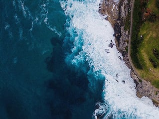 beach overhead