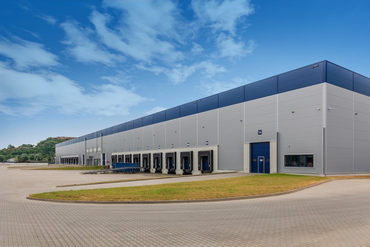 Exterior view of logistics facility