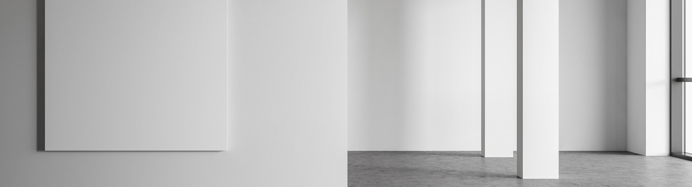 white empty retail space