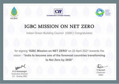 IGBC certificate