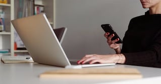 woman with keyboard