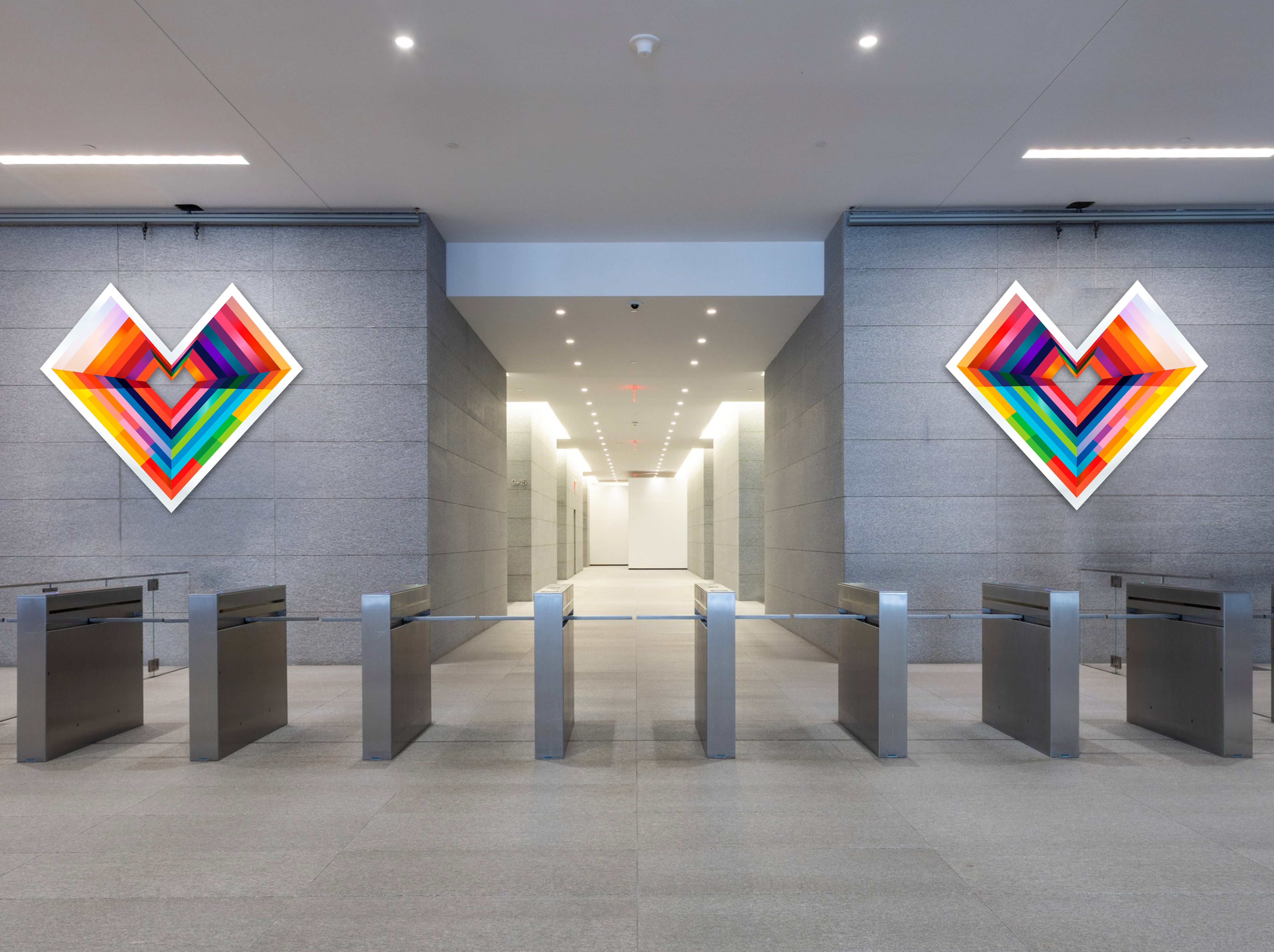 Michelle Hoogveld art installation at 200 Liberty Street, Brookfield Place, New York