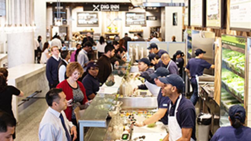 customers at bakery counter